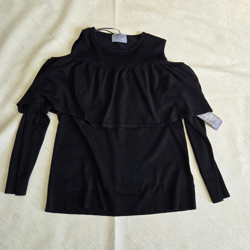 Ruff Hewn Grey midnight black sweater woman's size Large NWT
